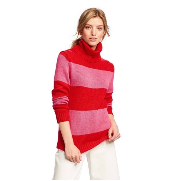 NWT Isaac Mizrahi Target Striped Turtleneck Medium - Picture 3 of 5